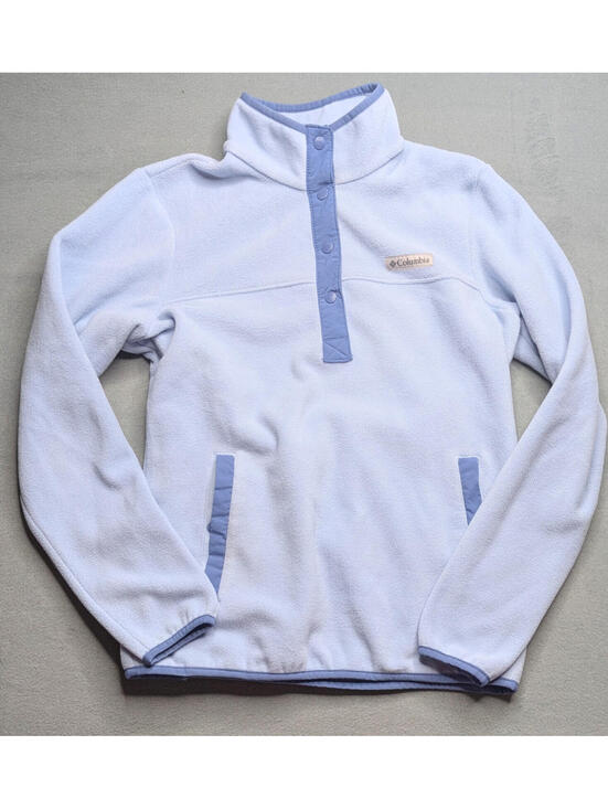 Columbia Jackets & Blazers - Columbia Jacket Womens Small Blue Fleece Half Snap Pullover Pockets Outdoor